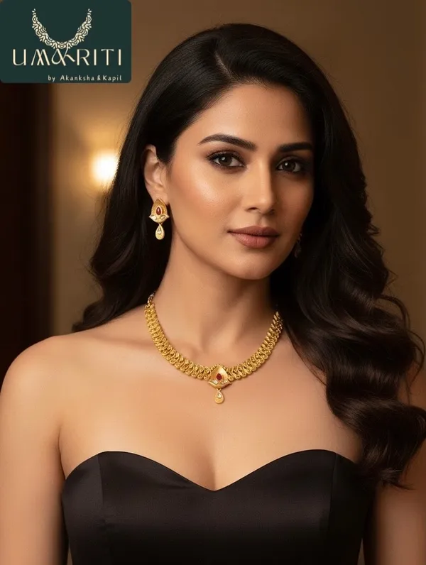 Gold_Golden_Bloom_Necklace_Set_For_Women